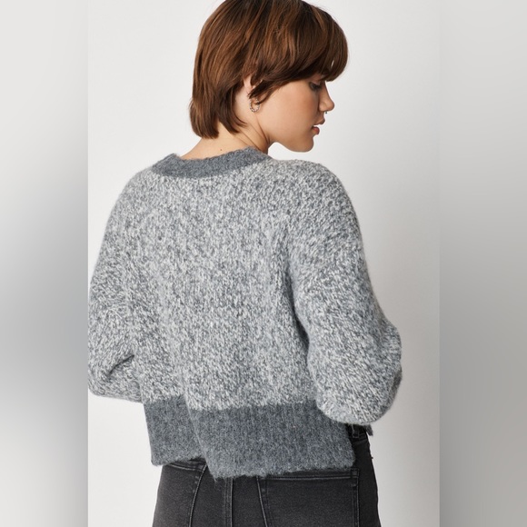 Garage Geneva Cropped Sweater in Gray Marled - Picture 2 of 8